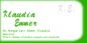 klaudia emmer business card